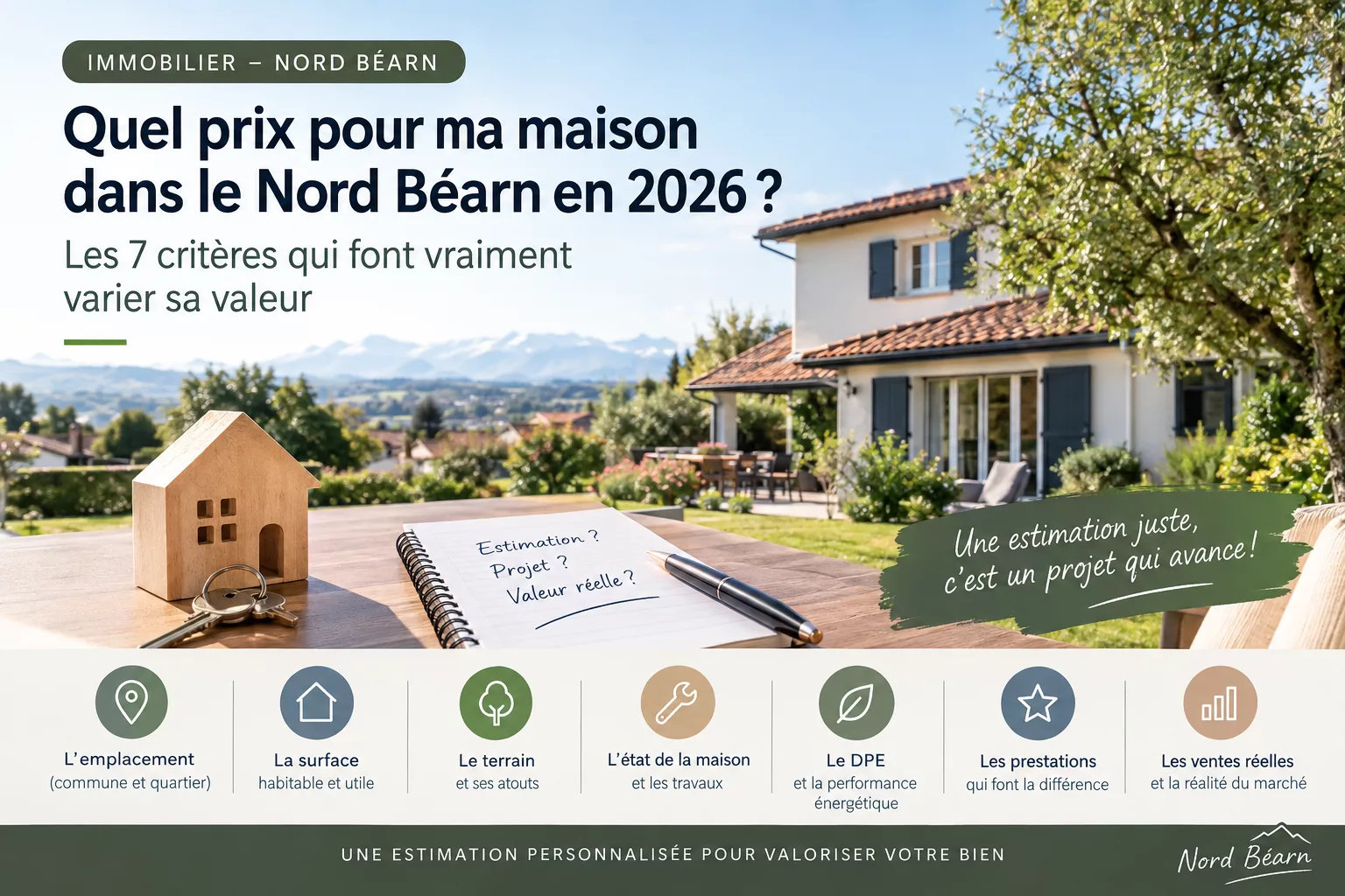Prix maison Nord Béarn 2026 : comment estimer sa maison ?