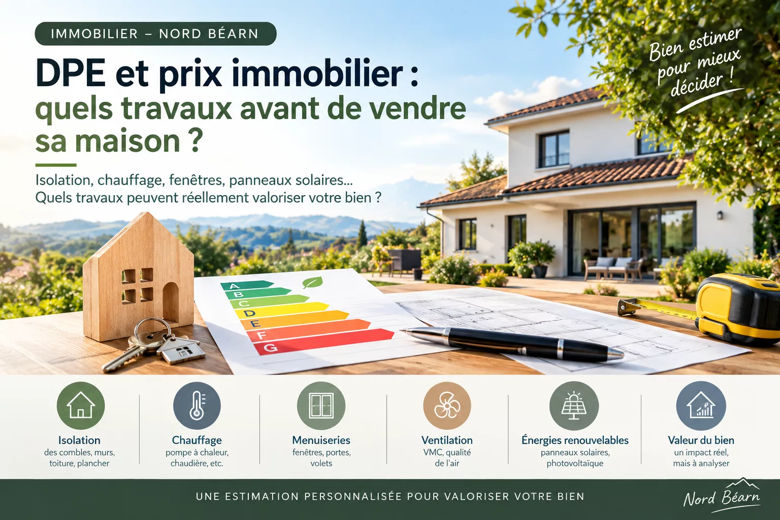 DPE et prix immobilier : quels travaux avant de vendre sa maison ?