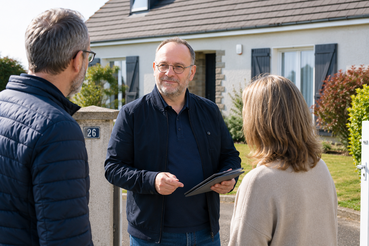 Conseiller immobilier local à Cherbourg accompagnant un propriétaire vendeur